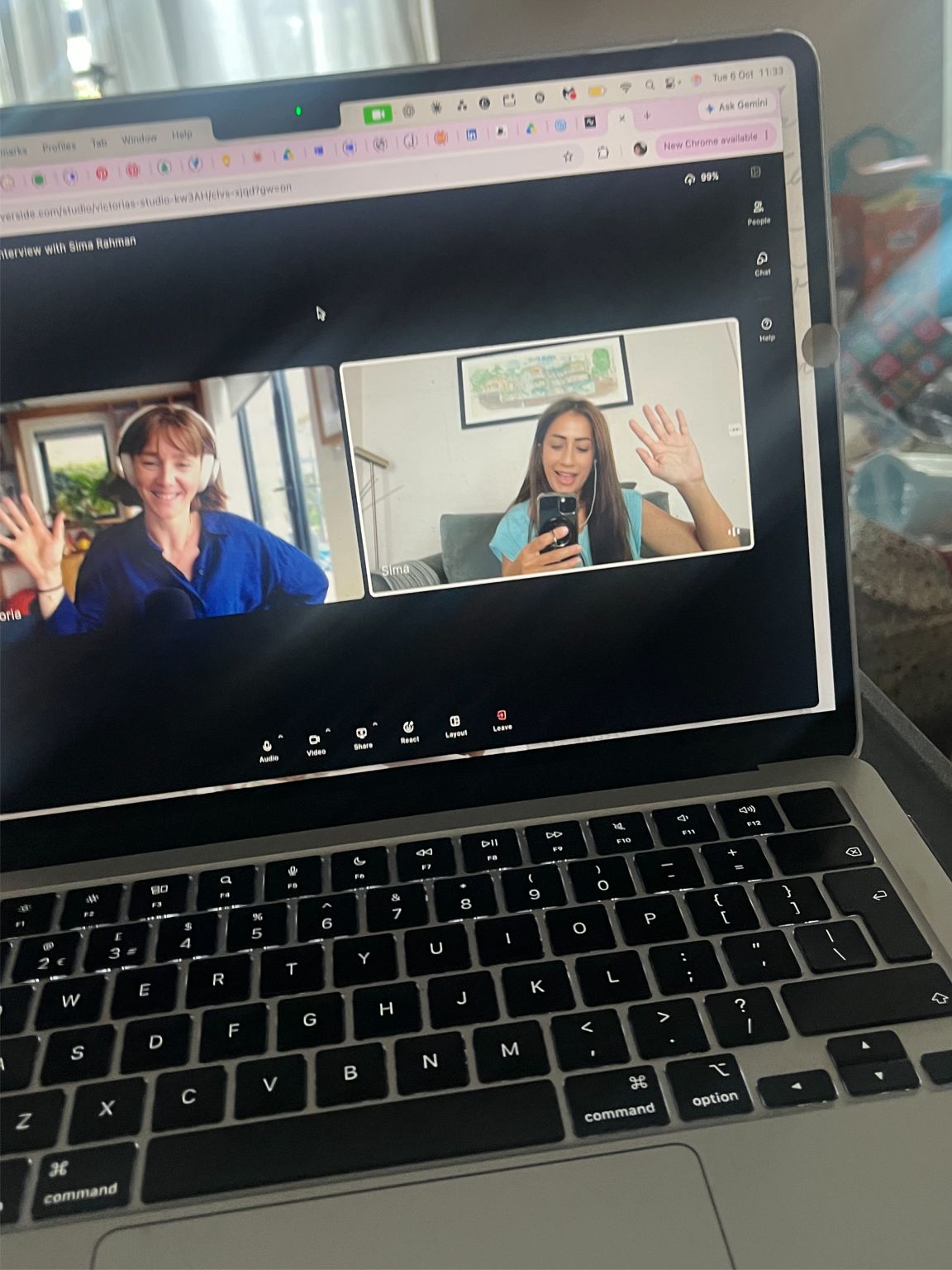 Remote podcast recording for Mum Means Business