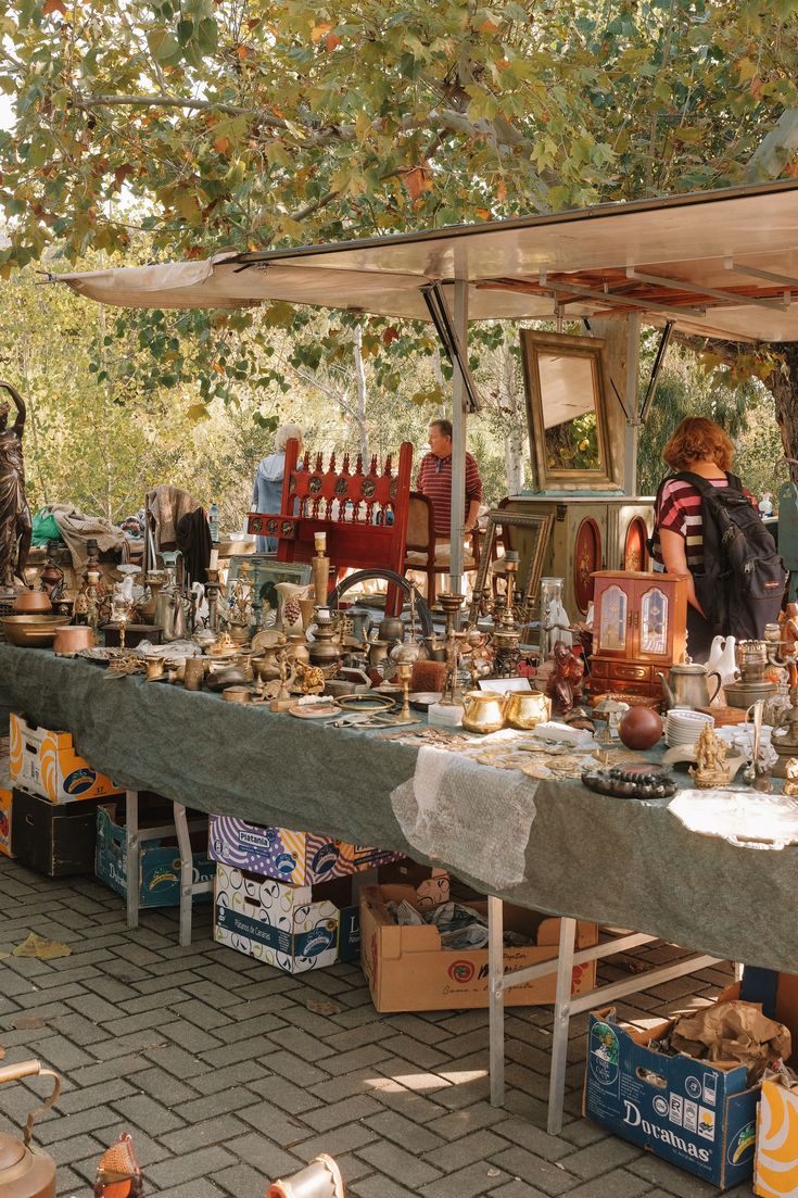 A carefully arranged outdoor makers market stall